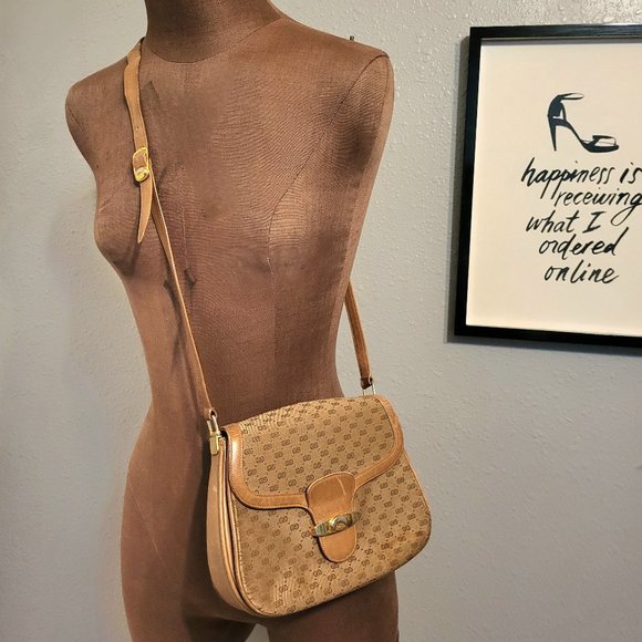 Gucci Vintage Canvas Shoulder Bag - Picture 1 of 16